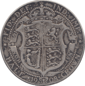 1908 HALFCROWN ( FINE ) - HALFCROWN - Cambridgeshire Coins