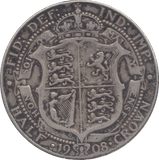 1908 HALFCROWN ( FINE ) - HALFCROWN - Cambridgeshire Coins