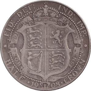 1908 HALFCROWN ( FINE ) - HALFCROWN - Cambridgeshire Coins