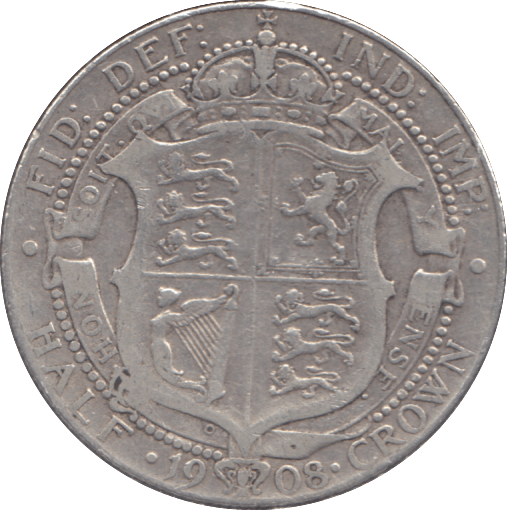 1908 HALFCROWN ( FINE ) - WORLD COINS - Cambridgeshire Coins