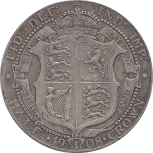 1908 HALFCROWN ( GF ) - HALFCROWN - Cambridgeshire Coins