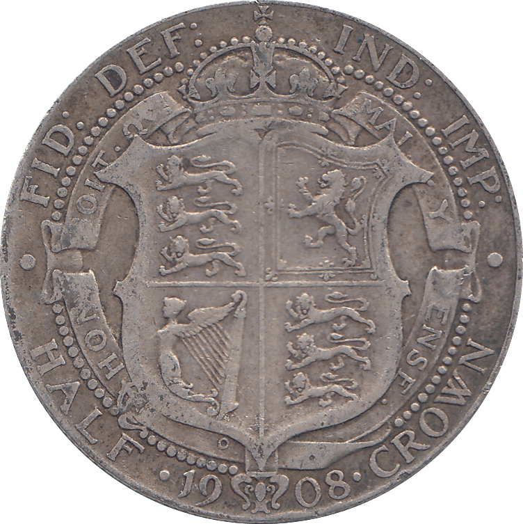 1908 HALFCROWN ( GF ) - HALFCROWN - Cambridgeshire Coins