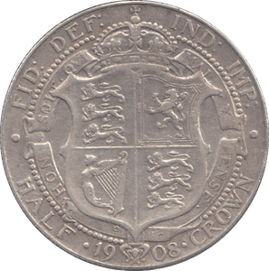 1908 HALFCROWN ( GF ) - HALFCROWN - Cambridgeshire Coins