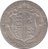 1908 HALFCROWN ( GF ) - HALFCROWN - Cambridgeshire Coins