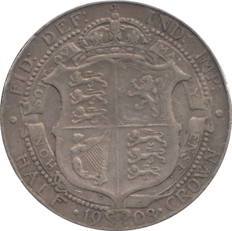 1908 HALFCROWN ( GF ) - HALFCROWN - Cambridgeshire Coins