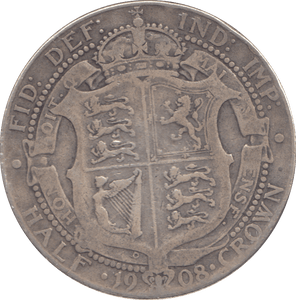 1908 HALFCROWN ( GF ) - HALFCROWN - Cambridgeshire Coins
