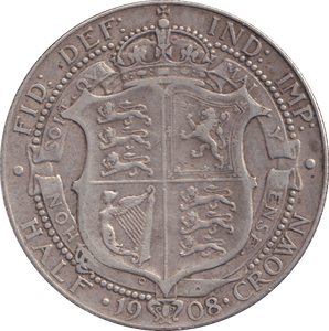 1908 HALFCROWN ( GF ) - WORLD COINS - Cambridgeshire Coins