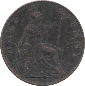 1908 HALFPENNY ( GF ) - HALFPENNY - Cambridgeshire Coins