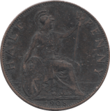 1908 HALFPENNY ( GF ) - HALFPENNY - Cambridgeshire Coins