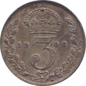 1908 MAUNDY 3 PENCE ( GVF ) - WORLD COINS - Cambridgeshire Coins