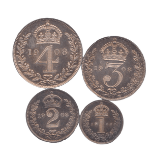 1908 MAUNDY SET ( UNC ) - Maundy Set - Cambridgeshire Coins