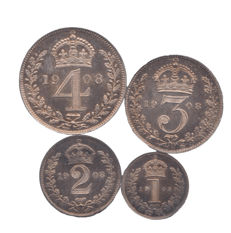 1908 MAUNDY SET ( UNC ) - Maundy Set - Cambridgeshire Coins