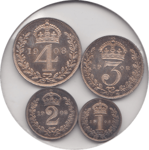 1908 MAUNDY SET ( UNC ) - Maundy Set - Cambridgeshire Coins