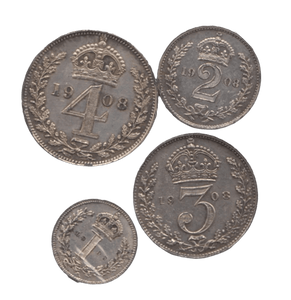 1908 MAUNDY SET ( UNC ) - Maundy Set - Cambridgeshire Coins