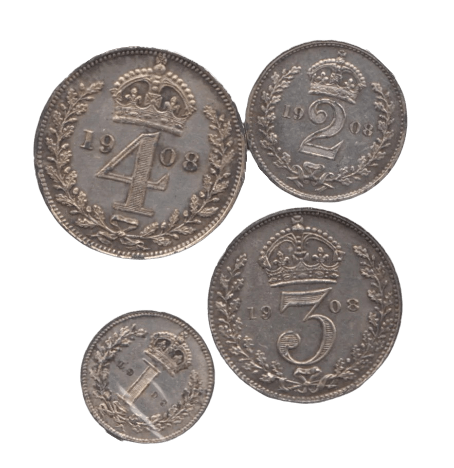 1908 MAUNDY SET ( UNC ) - Maundy Set - Cambridgeshire Coins