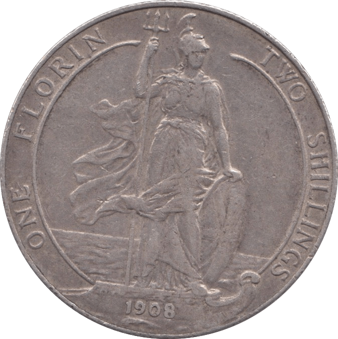 1908 ONE FLORIN ( GVF ) - WORLD COINS - Cambridgeshire Coins