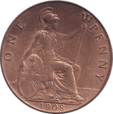 1908 PENNY ( AUNC ) - PENNY - Cambridgeshire Coins