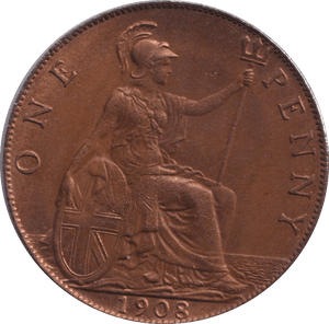 1908 PENNY ( UNC ) - PENNY - Cambridgeshire Coins