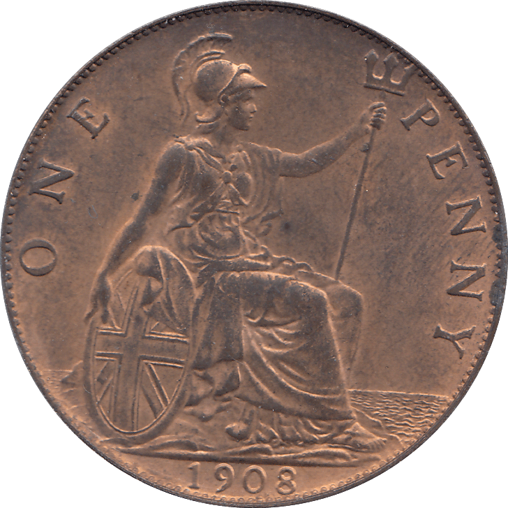 1908 PENNY ( UNC ) - PENNY - Cambridgeshire Coins