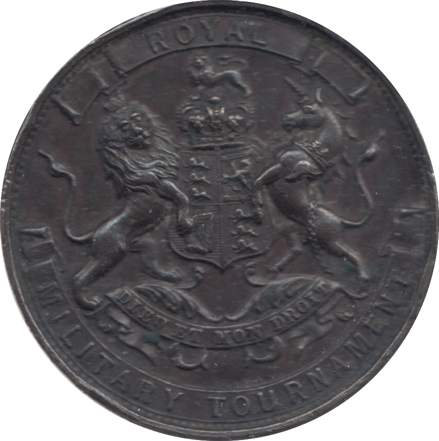 1908 ROYAL NAVAL AND MILITARY MEDALLION - MEDALS & MEDALLIONS - Cambridgeshire Coins