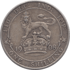 1908 SHILLING ( FINE ) - Shilling - Cambridgeshire Coins
