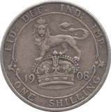 1908 SHILLING ( FINE ) - Shilling - Cambridgeshire Coins