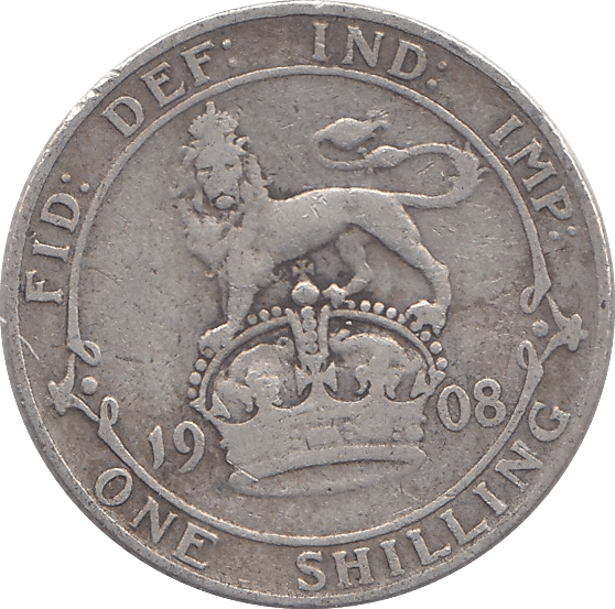 1908 SHILLING ( FINE ) - Shilling - Cambridgeshire Coins