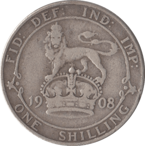 1908 SHILLING ( FINE ) - Shilling - Cambridgeshire Coins