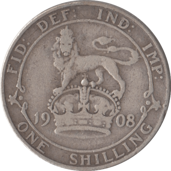 1908 SHILLING ( FINE ) - Shilling - Cambridgeshire Coins