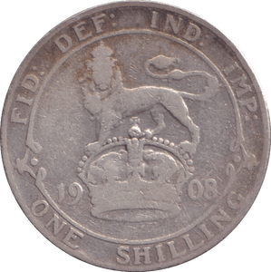 1908 SHILLING ( FINE ) - SHILLING - Cambridgeshire Coins