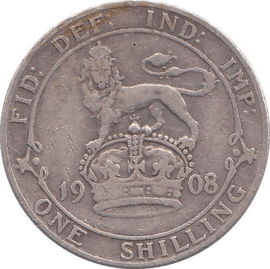 1908 SHILLING ( GF ) - Shilling - Cambridgeshire Coins