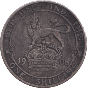 1908 SHILLING ( NF ) - SHILLING - Cambridgeshire Coins