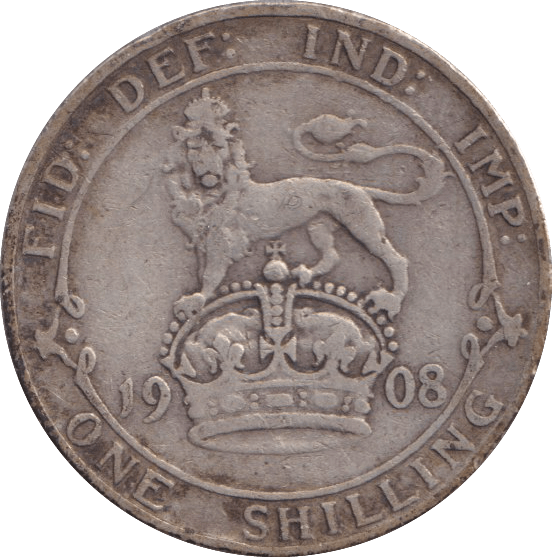 1908 SHILLING ( VF ) - SHILLING - Cambridgeshire Coins