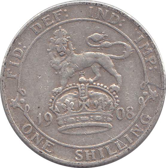 1908 SHILLING ( VF ) - SHILLING - Cambridgeshire Coins