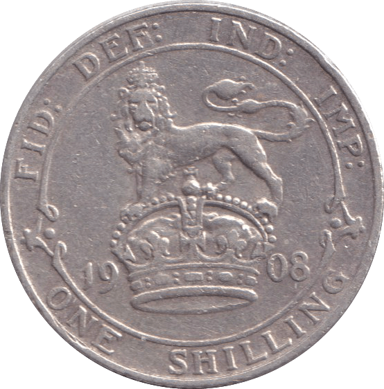 1908 SHILLING ( VF ) - SHILLING - Cambridgeshire Coins