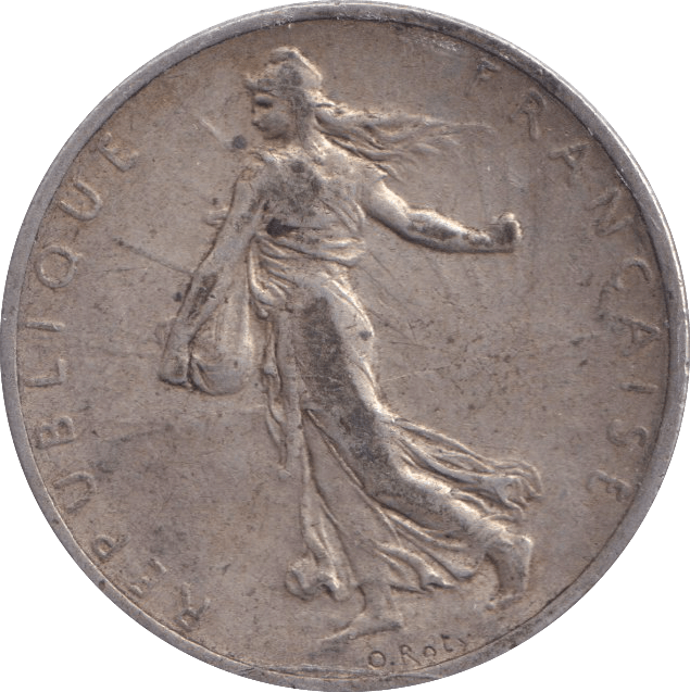 1908 SILVER 2 FRANC FRANCE - SILVER WORLD COINS - Cambridgeshire Coins