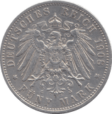 1908 SILVER 5 MARK GERMANY - SILVER WORLD COINS - Cambridgeshire Coins