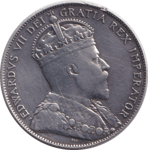1908 SILVER 50 CENT CANADA - SILVER WORLD COINS - Cambridgeshire Coins