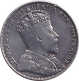 1908 SILVER 50 CENT CANADA - SILVER WORLD COINS - Cambridgeshire Coins