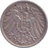 1908 SILVER ONE MARK GERMANY - SILVER WORLD COINS - Cambridgeshire Coins