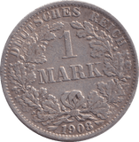 1908 SILVER ONE MARK GERMANY - SILVER WORLD COINS - Cambridgeshire Coins