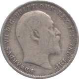 1908 SILVER THREEPENCE ( FINE ) - Threepence - Cambridgeshire Coins