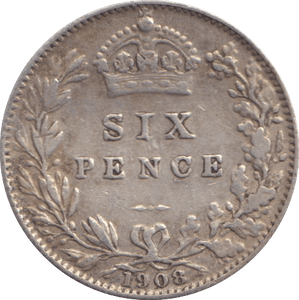1908 SIXPENCE 1 ( VF ) - SIXPENCE - Cambridgeshire Coins