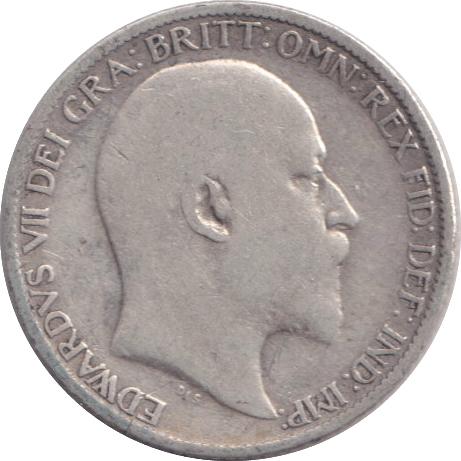 1908 SIXPENCE ( FAIR ) - SIXPENCE - Cambridgeshire Coins