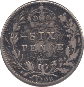 1908 SIXPENCE ( FINE ) 1 - SIXPENCE - Cambridgeshire Coins