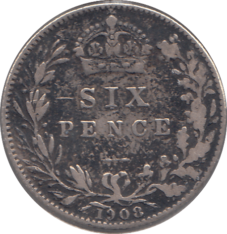 1908 SIXPENCE ( FINE ) 1 - SIXPENCE - Cambridgeshire Coins