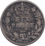 1908 SIXPENCE ( FINE ) 1 - SIXPENCE - Cambridgeshire Coins