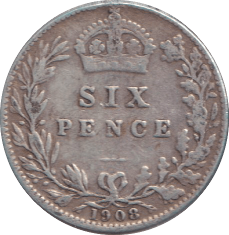 1908 SIXPENCE ( GF ) - SIXPENCE - Cambridgeshire Coins