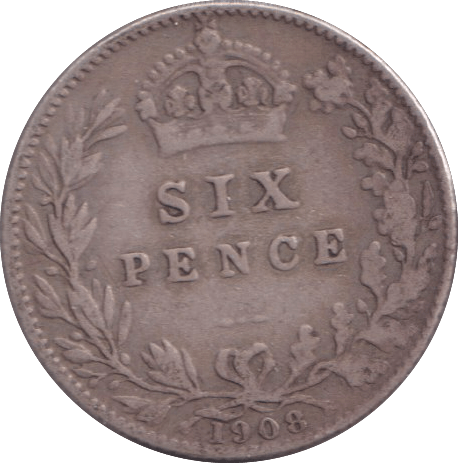1908 SIXPENCE ( GF ) - SIXPENCE - Cambridgeshire Coins