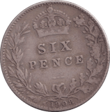 1908 SIXPENCE ( GF ) - SIXPENCE - Cambridgeshire Coins